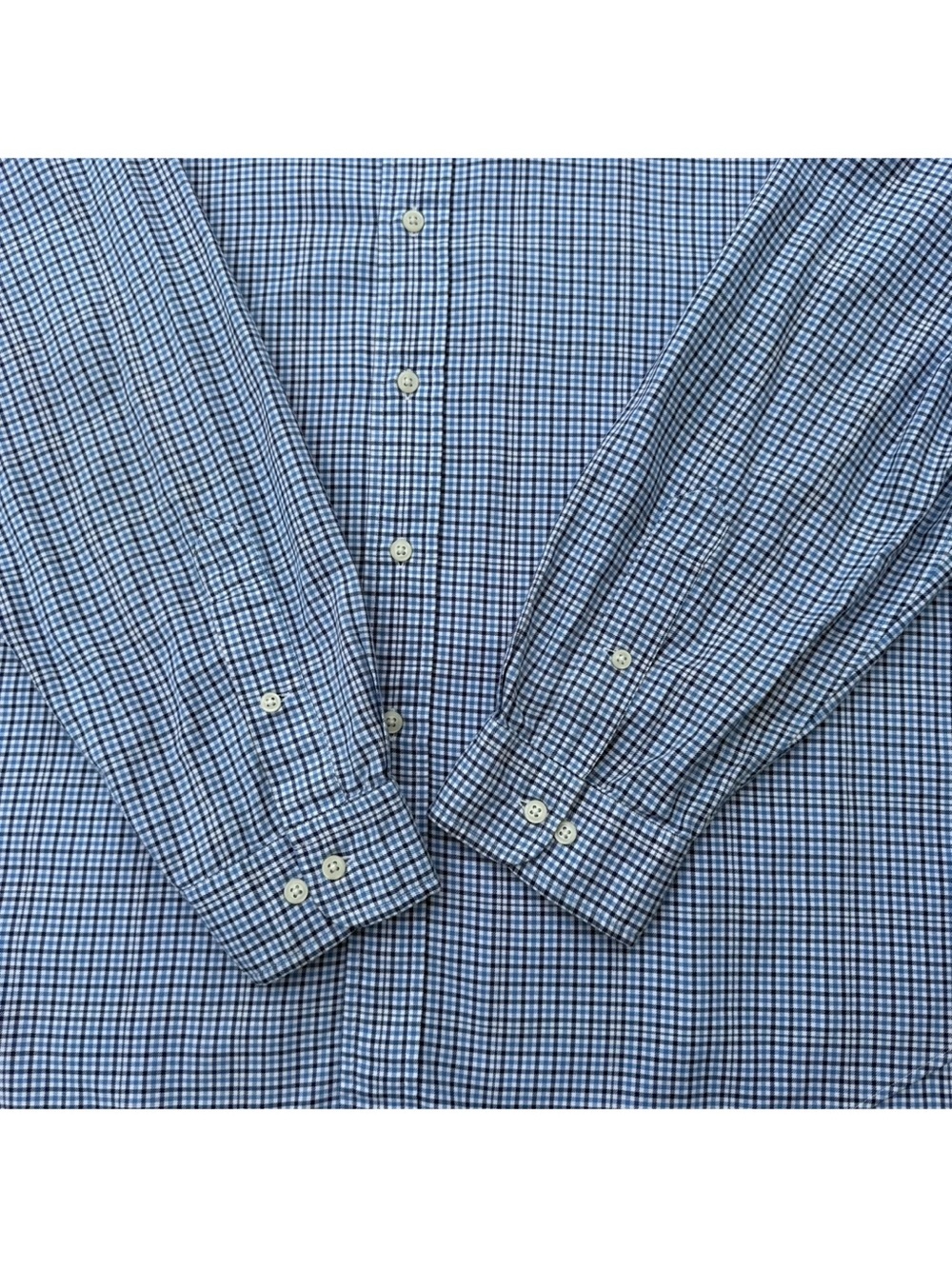 Ralph Lauren Long Sleeve Button Down Shirt Size 17.5 XL Classic Fit Blue Plaid - Picture 5 of 10